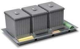 Recycling Bin Set for Large Drawers, 900mm Unit, 250 mm Height