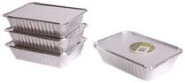 Jiffy Foil 3 Pack Oblong Foil Pans With Cardboard Lids
