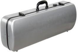 JW Eastman Fibreglass Oblong 4/4 Silver Violin Case, CE 125