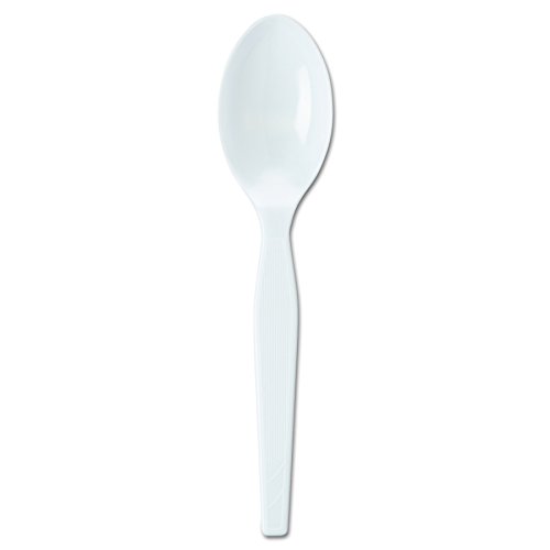 Dixie TM23C7 Individually Wrapped Polystyrene Cutlery, Teaspoons, White (Case of 1000)