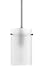 Linea di Liara Effimero Modern Brushed Nickel Pendant Light Fixtures Over Kitchen Island Sink Lighting Ceiling Hanging Farmhouse Mini Metal Industrial Pendant Lighting Medium Frosted Glass Shade
