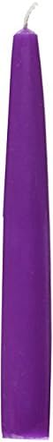Higlow Dripless Taper Candles 6" Inch Tall Wedding Dinner Candle Set of 12 (Purple)