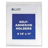 C-Line Shop Ticket Holders W/Self-Adhesive Back, 8 1/2 X 11, 50/Box