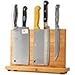 QIKE Bamboo Magnetic Knife Block Stand Holder Strong Magnetic to Ensure Security