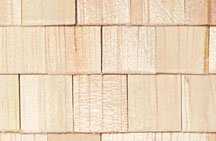 Dollhouse Miniature Unfinished Pine Square Butt Shingles