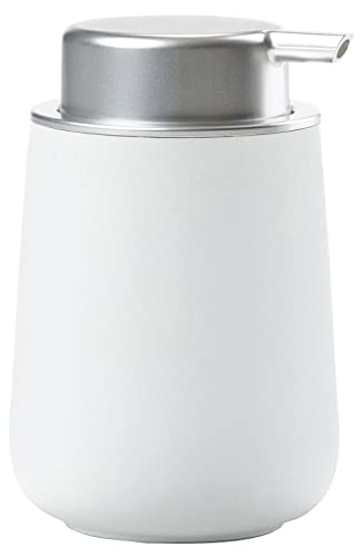 Zone Denmark Nova Soap Dispenser, Bathroom Soap Pump, Refillable Hand Soap, Liquid Soap & Lotion Dispenser, 250 ml, White