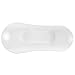 Freestanding Bathtub – 60 Inch Glossy White Acrylic Bathtub – Modern Flat Bottom Stand Alone Tub – Luxurious Tub