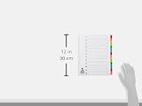 Q-Connect 1-12 Index Extra Wide Reinforced Multi-Colour Tabs view 4