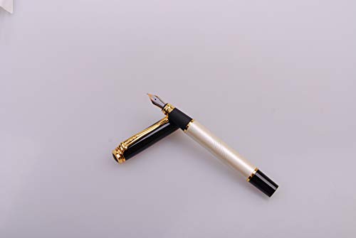 JINHAO Mother Of Pearl Superior Fountain Pen Art Black Cap Push Style Hot Sale
