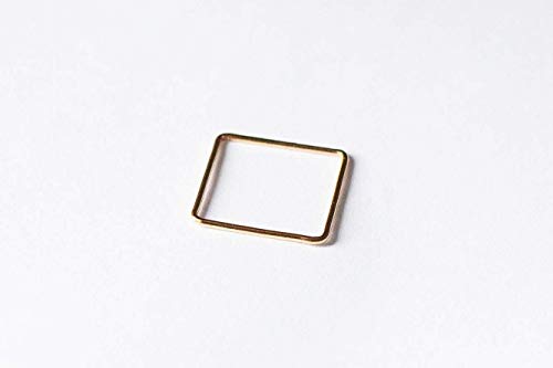 14k Gold Filled Square Band - Unique Ring for Stacking Size 8