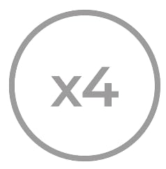 Pack of 4. Golf Balls Display