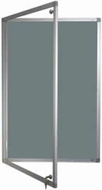 Tamperproof Noticeboard Aluminium Frame Camira Lucia Felt Class 1 Fire Rated 1200x1200mm, Blizzard