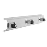 3 Slot Mop and Broom Holder / Stainless Steel Hanger Rack *Commercial Grade*