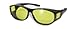 Global Vision Escort Fit Over Sunglasses Yellow Tinted Has Matching Side Lenses Meets ANSI Z87.1-2003 Standards for Safety Eyewear