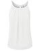 JJ Perfection Women's Round Neck Front Pleated Chiffon Cami Tank Top Burgundy