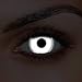 Adults Mens Ladies White UV Halloween Carnival Cosmetic Coloured Fancy Dress Eye Wear Accessory with Contact Lens Case exclusive to Dress You UP TM