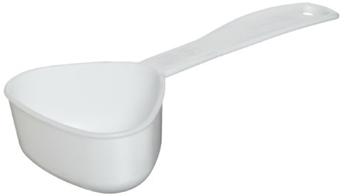 Rubbermaid Commercial Measuring Scoop for Shelf Ingredient Bin, 1/2 Cup Capacity, 3.38-Inch Width x 1.50-Inch Height x 7.38-Inch Depth (FG9G8200WHT)