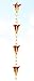 U-nitt 8-1/2 feet Pure Copper Rain Chain for Gutter: Flower with Embossed Brass 8.5 ft Length #5511