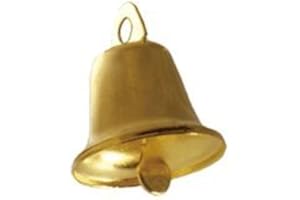 CALCASTLE CRAFT Christmas Shining Liberty Bells Gold or Silver (Gold, 16 mm - 12 pcs)
