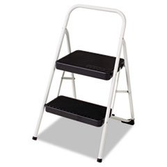 CSC 11135CLGG1 Two-Step All Steel Folding Step Stool44; 220-lb.44; 17.38w x 18d x 28.13h44; Gray