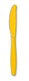 Creative Converting Touch of Color Premium 50 Count Plastic Knives, School Bus Yellow