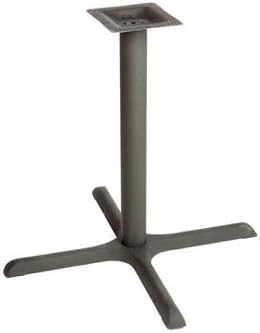 Oak Street Manufacturing B36-STD Black Powder Coated Cast Iron Cross Base with 4" Standard Height Labor Saver Tube, 36" Width x 30" Height x 36" Depth