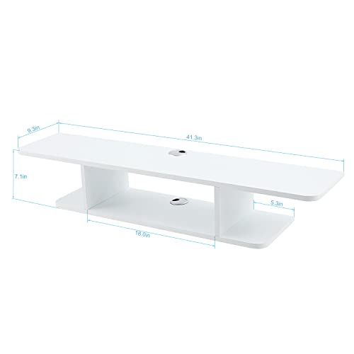 Floating TV Stand Wall Mounted Entertainment Center Media Console Component Shelf Under TV with