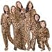 Footed Pajamas - Family Matching Cheetah Print Hoodie One Piece for Boys, Girls, Men, Women and Pets - Kids - Small (Fits 4'2-4'5
