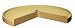 22" Pie Cut Lazy Susan Shelf Only Almond