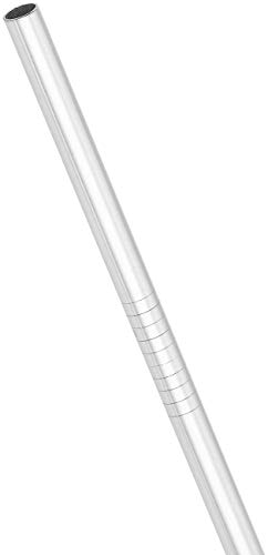 Rosenstein & Söhne Metallstrohhalme: Set mit 8 Edelstahl-Trinkhalmen und 2 Reinigungsbürsten (Cocktail Trinkhalm, Cocktail Trinkhalm aus Edelstahl, Mitbringsel) – Bild 3
