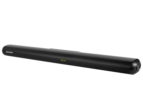 Barra de Soundbar AIWA AWSBH21W-W 2.1 Canales con Subwoofer, 120W RMS de Potencia, Bluetooth, HDMI ARC, Óptica y USB, Sistema de Sonido para Teatro en Casa y Gaming, Color Negro