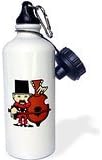 Wild Bramble Quirky Vintage Cartoon Cello Sports Water Bottle 21 Oz Twin Sides
