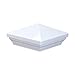 Myard Screw-Free Universal Fence Pyramid Top Cap fits Post 4 x 4 Inches (Actual Post Size 3.5'' x 3.5'', 89mm x 89mm) Porch, Handrail, Railing, Fence, Glue-On Design (Qty 1, White)
