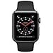 Apple Watch Series 3 42mm Smartwatch (GPS + Cellular, Space Gray Aluminum Case, Black Sport Band) (Renewed)