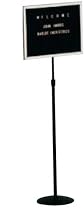 Aarco Products SMD1218 Single Pedestal Free Standing Open Face Changeable Letter Board