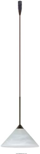 Besa Lighting RXP-117652-BR Kona Collection 1-Light Rail-Ready Mini-Pendant Element, Bronze Finish with Marble Art Glass Shade