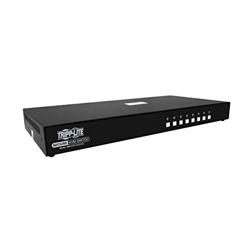 Tripp Lite Secure KVM Switch 8-Port DisplayPort, United States Government NIAP-Certified PP4.0 Security, Common Access Card (CAC) Port, 4K @ 30Hz Video, TAA Compliant, 3-Year Warranty (B002-DP1AC8-N4)