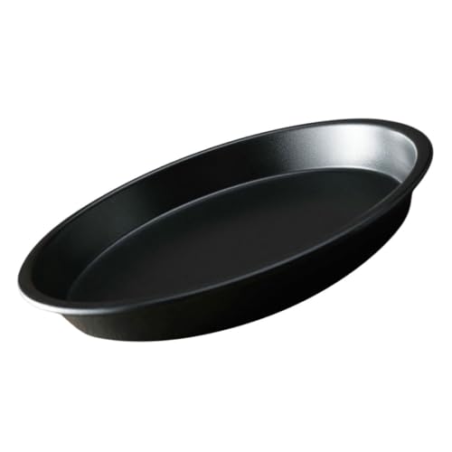 ELAYARD Round Carbon Steel Non Stick Pizza Baking Tray Versatile Bakeware for Pizzas Cakes Roasting Heat Resistant Kitchen Essential for Serving