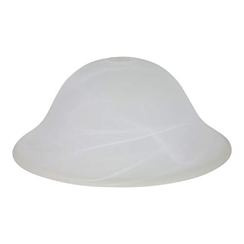White Glass Shade Replacement for Floor Lamp Alabaster Glass Bowl Shade - (White Marble)