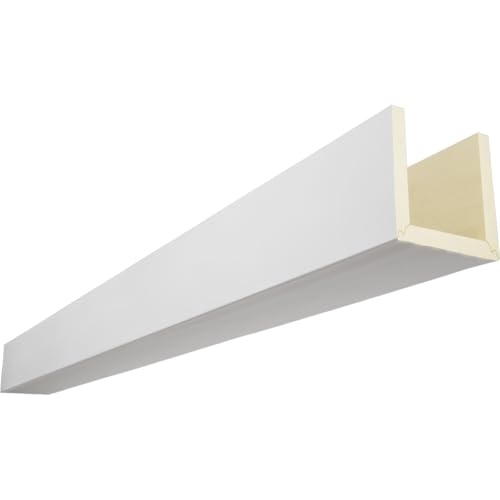 Timberthane Rustic Smooth Faux Wood Beam, 3-Sided (U-Beam), 10"W x 10"H x 192"L…