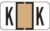 Jeter Alpha Ring Book Replacement Page (5 Pages 120 Labels) (Letter K-Tan)