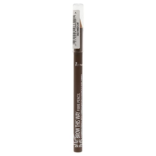 Rimmel Brow This Way Fibre Pencil, Medium Brown, 0.05 Ounce (1 count)