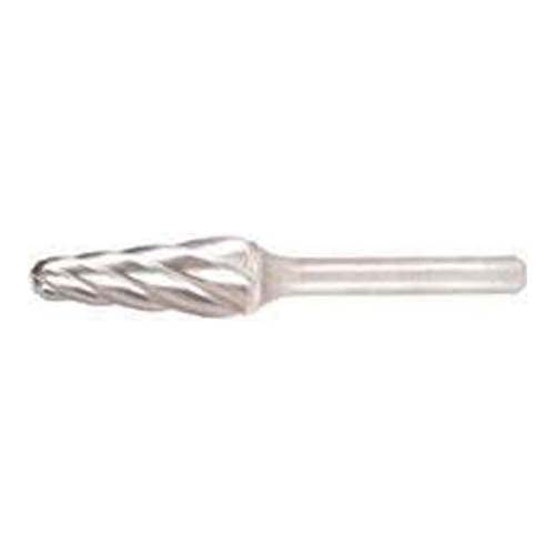 Dormer P8429.6X6.0 Series P842 Carbide Rotary Burr, Ball Nosed Cone Shape, Aluminium Cut, Bright Finish, 9.6mm x 6.0mm