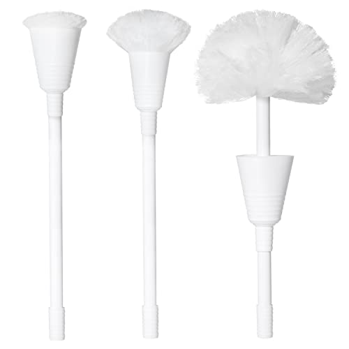 Don Aslett's Johnny Mop Set of 3 Toilet Brushes 14" Handle to