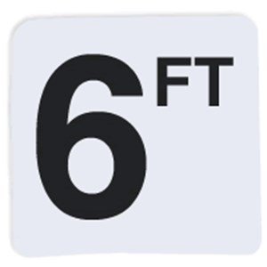 Vinyl Swimming Pool Depth Marker - 6 Ft.