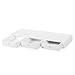 Wallniture Wall Mountable Floating Shelf Storage Organizer with 3 Drawers in White