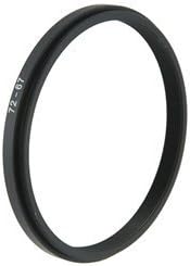 72-67 mm anodized aluminum Step-down Ring Adapter for Cameras (Black)