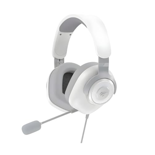 Headset Gamer Havit Usb 7.1 Som estéreo surround 3D H2230U Cinza/Branco