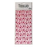 Foil Star Red Stars Christmas Tissue Printed Patterned Tissue Wrapping Paper Deva Designs 4 Sheets 50 x 70 cm