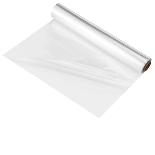 BUCOMTU 3 Mil Transparent Packaging Paper, 86 cm x 30 m, Transparent Plastic Roll, Suitable for Various Holidays and Occasions such as Valentine's Day, Christmas, Weddings